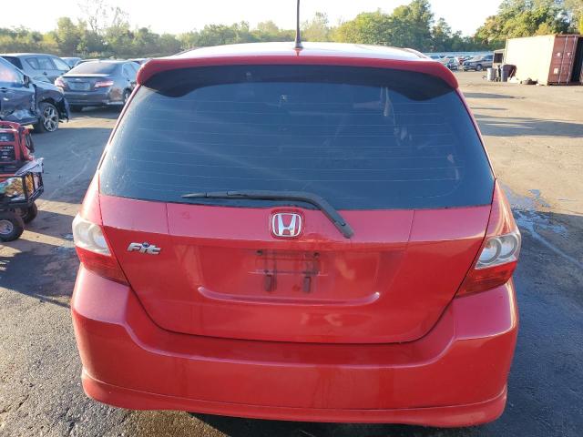 JHMGD38608S036699 - 2008 HONDA FIT SPORT RED photo 6