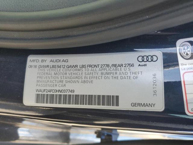 WAUF2AFC0HN037749 - 2017 AUDI A6 PREMIUM PLUS Mavi foto 12