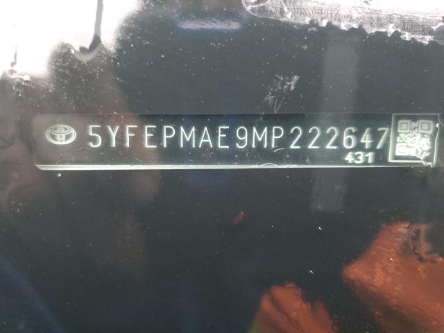 5YFEPMAE9MP222647 - 2021 TOYOTA COROLLA LE 银色 照片 12