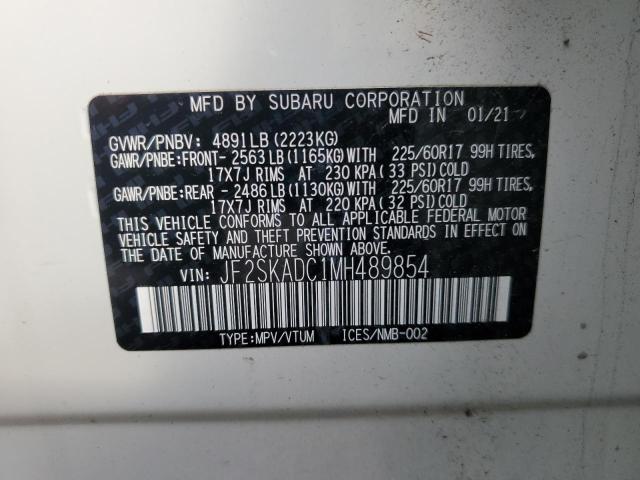 JF2SKADC1MH489854 - 2021 SUBARU FORESTER Ağ foto 14