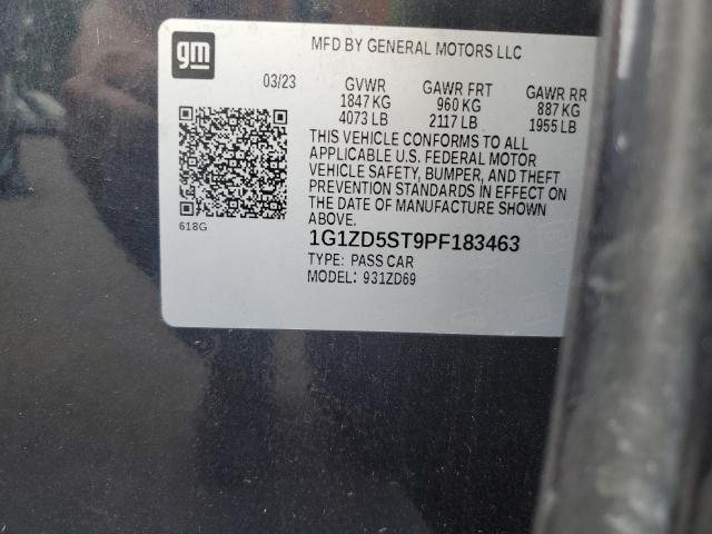 1G1ZD5ST9PF183463 - 2023 CHEVROLET MALIBU LT 灰色 照片 12