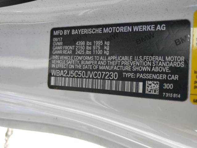 WBA2J5C50JVC07230 - 2018 BMW M240I WHITE photo 12