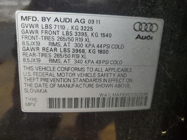 WA1LMAFE3CD003296 - 2012 AUDI Q7 PREMIUM PLUS CHARCOAL photo 13