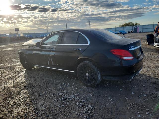 55SWF4KB1HU201285 - 2017 MERCEDES-BENZ C 300 4MATIC BLACK photo 2