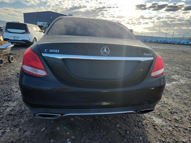 55SWF4KB1HU201285 - 2017 MERCEDES-BENZ C 300 4MATIC BLACK photo 6