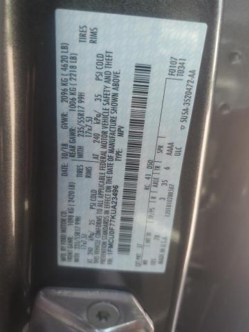 1FMCU0F77KUA23496 - 2019 FORD ESCAPE S Boz foto 13