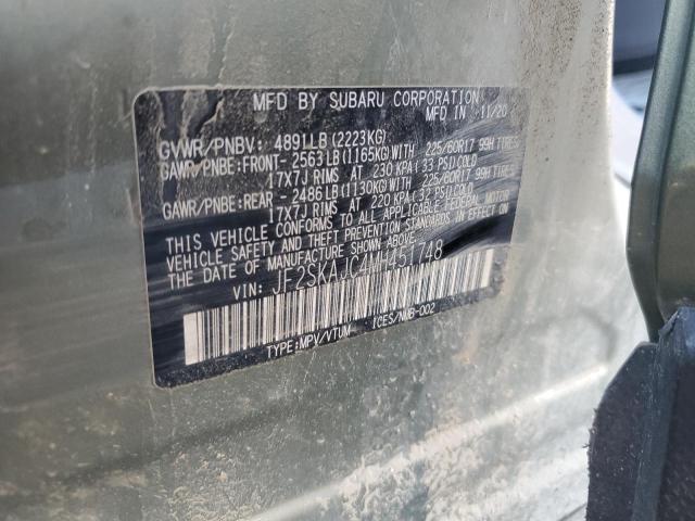 JF2SKAJC4MH451748 - 2021 SUBARU FORESTER PREMIUM GREEN photo 13