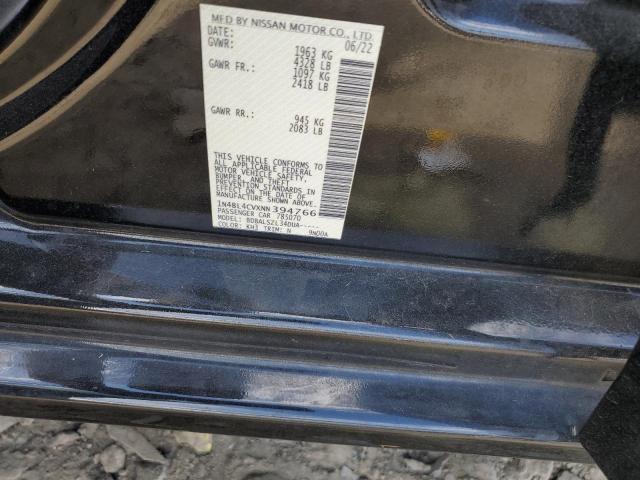 1N4BL4CVXNN394766 - 2022 NISSAN ALTIMA SR შავი ფოტო 12