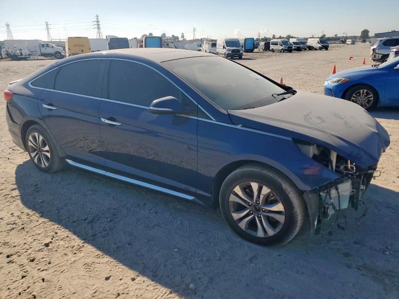 5NPE34AF8HH583066 - 2017 HYUNDAI SONATA SPORT BLUE photo 4