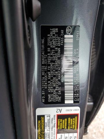 4T1BK3DB4CU454843 - 2012 TOYOTA AVALON BASE 灰色 照片 12