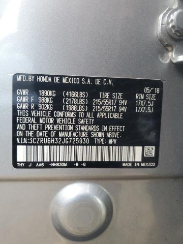 3CZRU6H32JG725930 - 2018 HONDA HR-V LX Gümüş foto 12