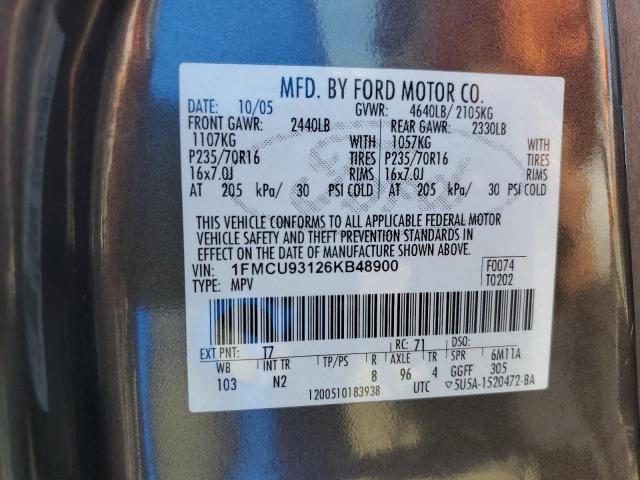 1FMCU93126KB48900 - 2006 FORD ESCAPE XLT 棕色 照片 13