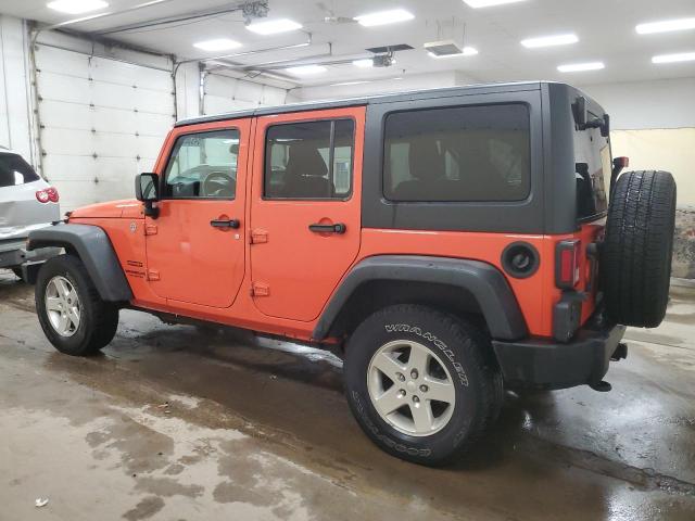 1C4BJWDG5FL649574 - 2015 JEEP WRANGLER U SPORT Orange photo 2