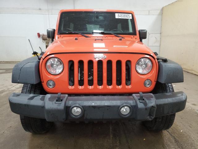 1C4BJWDG5FL649574 - 2015 JEEP WRANGLER U SPORT Orange photo 5