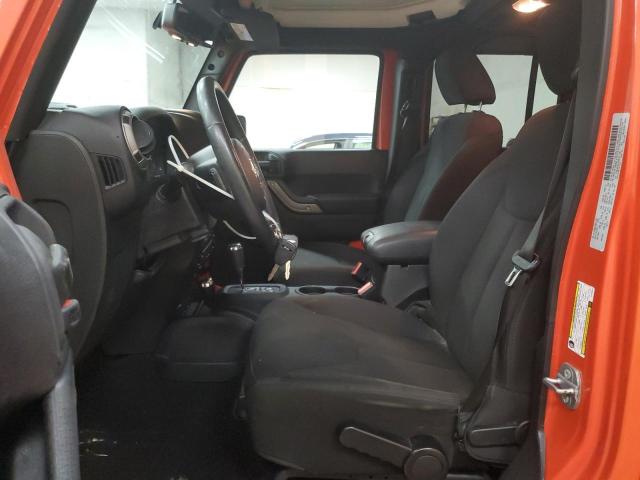 1C4BJWDG5FL649574 - 2015 JEEP WRANGLER U SPORT Orange photo 7