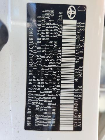 5YFB4MDE5PP035384 - 2023 TOYOTA COROLLA LE Ağ foto 12