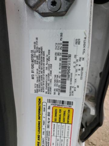 1FA6P0HD4F5111780 - 2015 FORD FUSION SE WHITE photo 13