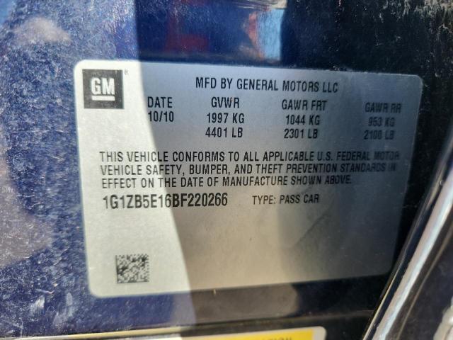 1G1ZB5E16BF220266 - 2011 CHEVROLET MALIBU LS Niebieski zdjęcie 12