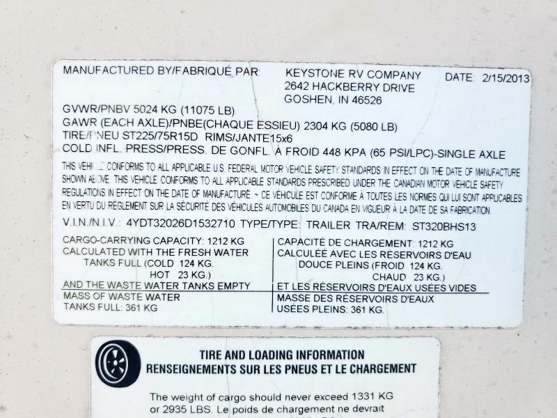 4YDT32026D1532710 - 2013 KEYSTONE SPRINTER Beyaz fotoğraf 10