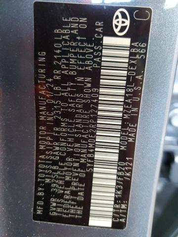 5YFB4MDE2RP127409 - 2024 TOYOTA COROLLA LE GRAY photo 13