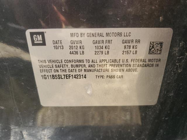 1G11B5SL7EF142314 - 2014 CHEVROLET MALIBU LS BLACK photo 12