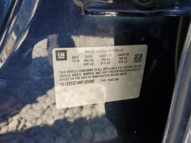 1G1ZE5ST4HF183000 - 2017 CHEVROLET MALIBU LT BLUE photo 12