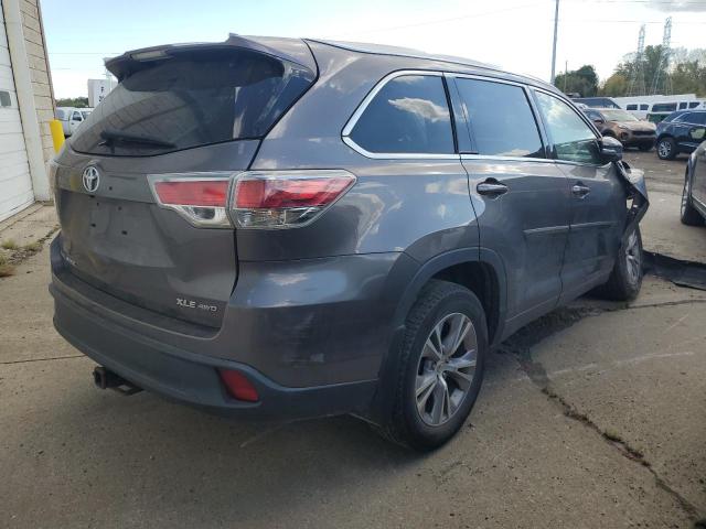 5TDJKRFH8FS159998 - 2015 TOYOTA HIGHLANDER XLE GRAY photo 3
