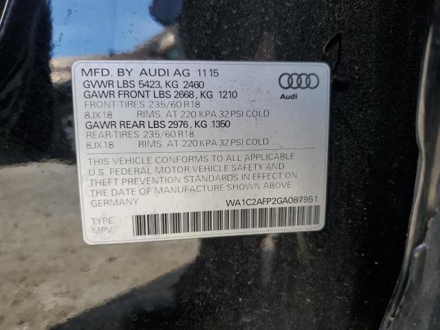 WA1C2AFP2GA087951 - 2016 AUDI Q5 PREMIUM Schwarz Foto 14