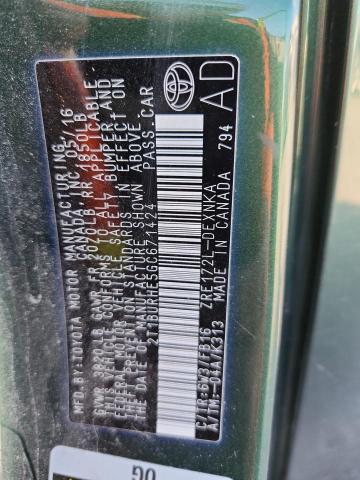 2T1BURHE5GC671424 - 2016 TOYOTA COROLLA L GREEN photo 12