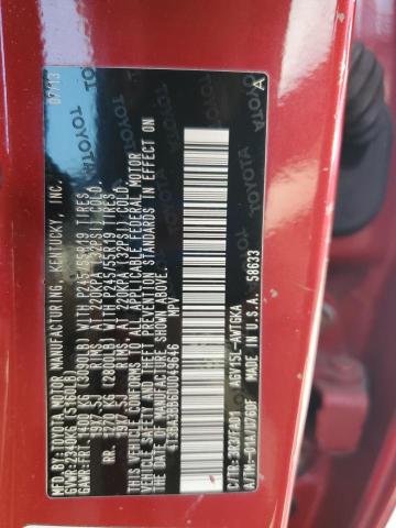 4T3BA3BB6DU049646 - 2013 TOYOTA VENZA LE წითელი ფოტო 13