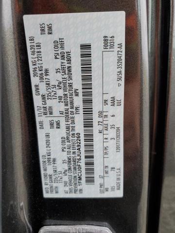 1FMCU0F76JUA92260 - 2018 FORD ESCAPE S 灰色 照片 13