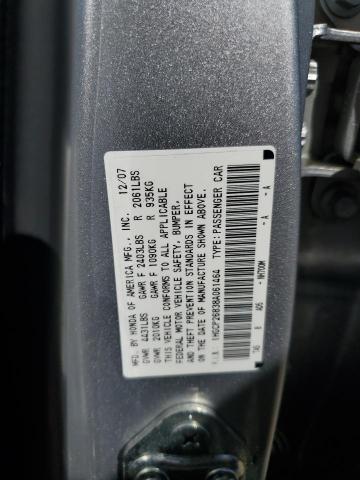 1HGCP26838A061464 - 2008 HONDA ACCORD EXL 银色 照片 12