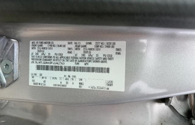 5LMTJ2AH3FUJ42363 - 2015 LINCOLN MKC رمادي صورة 10