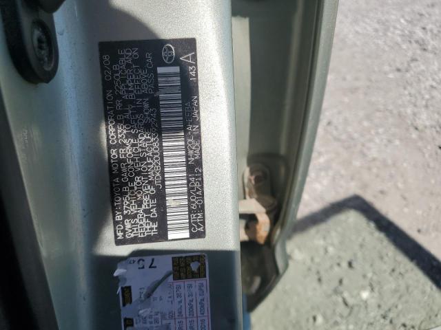 JTDKB20U083392943 - 2008 TOYOTA PRIUS GREEN photo 12