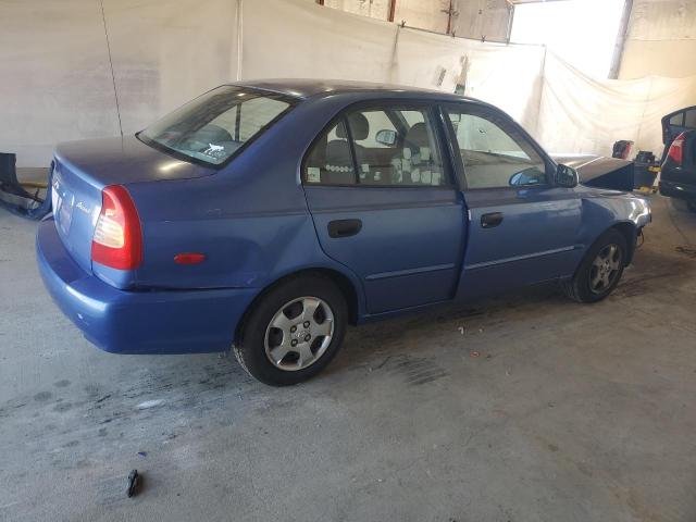 KMHCG45G6YU066218 - 2000 HYUNDAI ACCENT GL 蓝色 照片 3