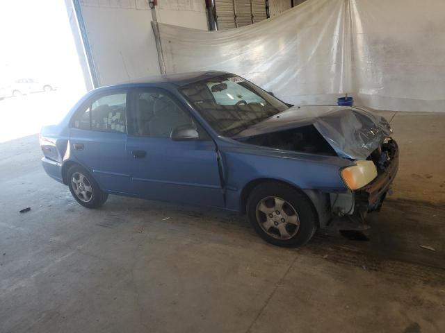 KMHCG45G6YU066218 - 2000 HYUNDAI ACCENT GL 蓝色 照片 4