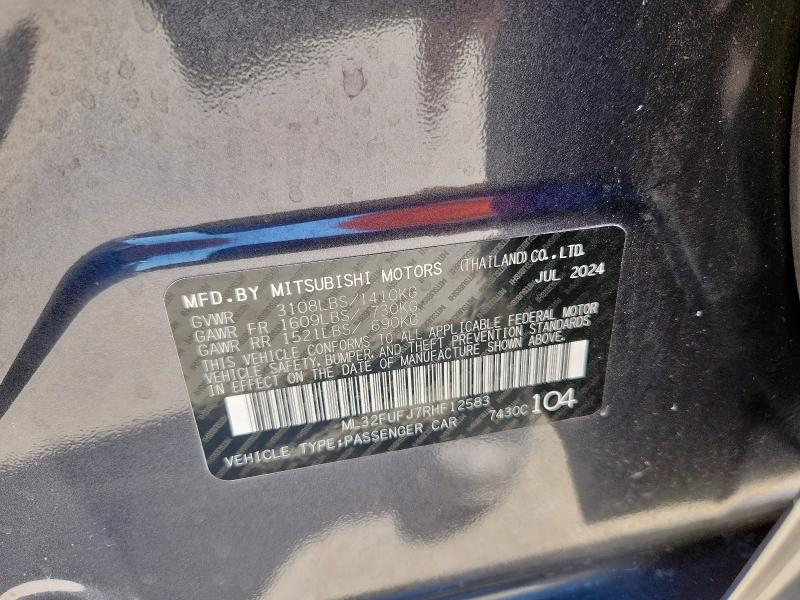 ML32FUFJ7RHF12583 - 2024 MITSUBISHI MIRAGE G4 ES Grau Foto 13