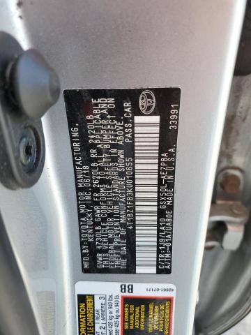 4T1BZ1FB3KU010655 - 2019 TOYOTA AVALON XLE ვერცხლისფერი ფოტო 12