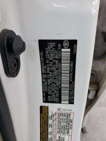 4T1BE46K47U567465 - 2007 TOYOTA CAMRY CE 白色 照片 12