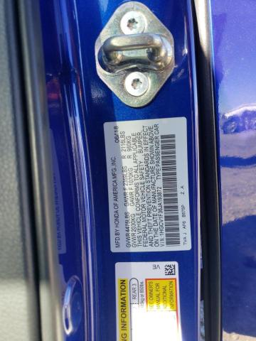 1HGCV1F36JA193872 - 2018 HONDA ACCORD SPORT BLUE photo 12