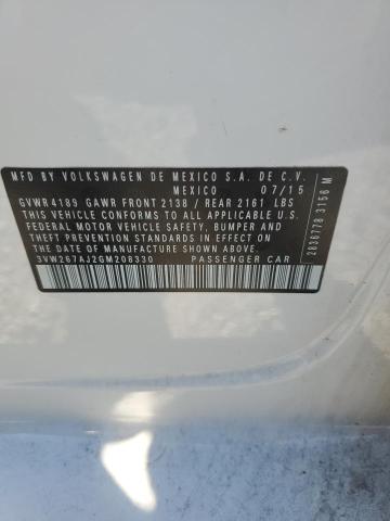 3VW267AJ2GM208330 - 2016 VOLKSWAGEN JETTA S 白色 照片 12