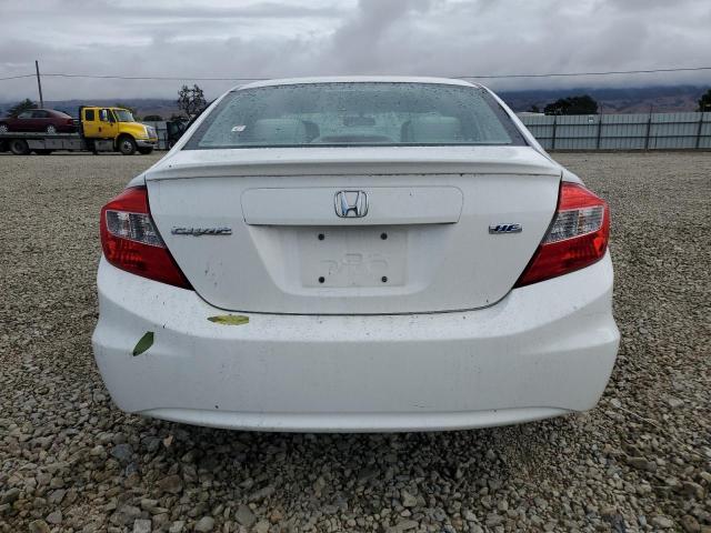 2HGFB2F66CH522435 - 2012 HONDA CIVIC HF WHITE photo 6