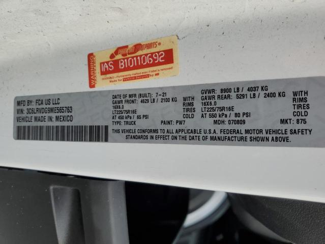 3C6LRVDG9ME565763 - 2021 RAM PROMASTER 2500 HIGH Ağ foto 13