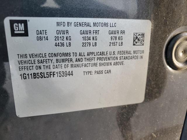 1G11B5SL5FF153944 - 2015 CHEVROLET MALIBU LS Grafito foto 12