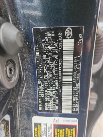 4T1BF1FKXHU392829 - 2017 TOYOTA CAMRY LE 蓝色 照片 12