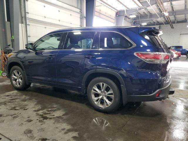5TDJKRFH6FS194992 - 2015 TOYOTA HIGHLANDER XLE BLUE photo 2
