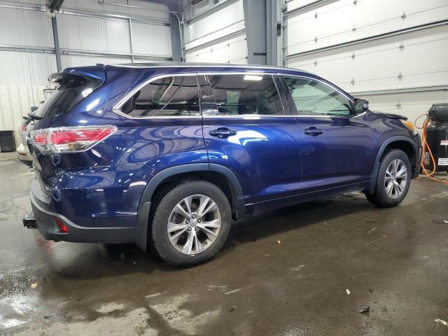 5TDJKRFH6FS194992 - 2015 TOYOTA HIGHLANDER XLE BLUE photo 3