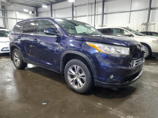 5TDJKRFH6FS194992 - 2015 TOYOTA HIGHLANDER XLE BLUE photo 4