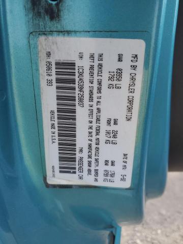 1C3XU4539NF258037 - 1992 CHRYSLER LEBARON Türkis Foto 12