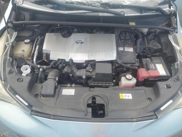 JTDKBRFU9H3036071 - 2017 TOYOTA PRIUS TURQUOISE photo 11